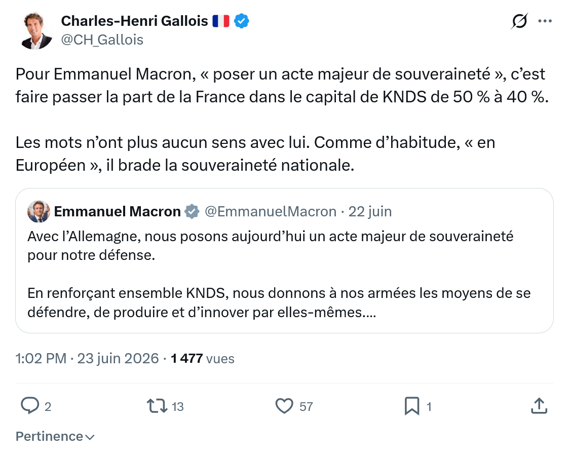 Charles-Henri Gallois: Pour Emmanuel Macron, poser un...