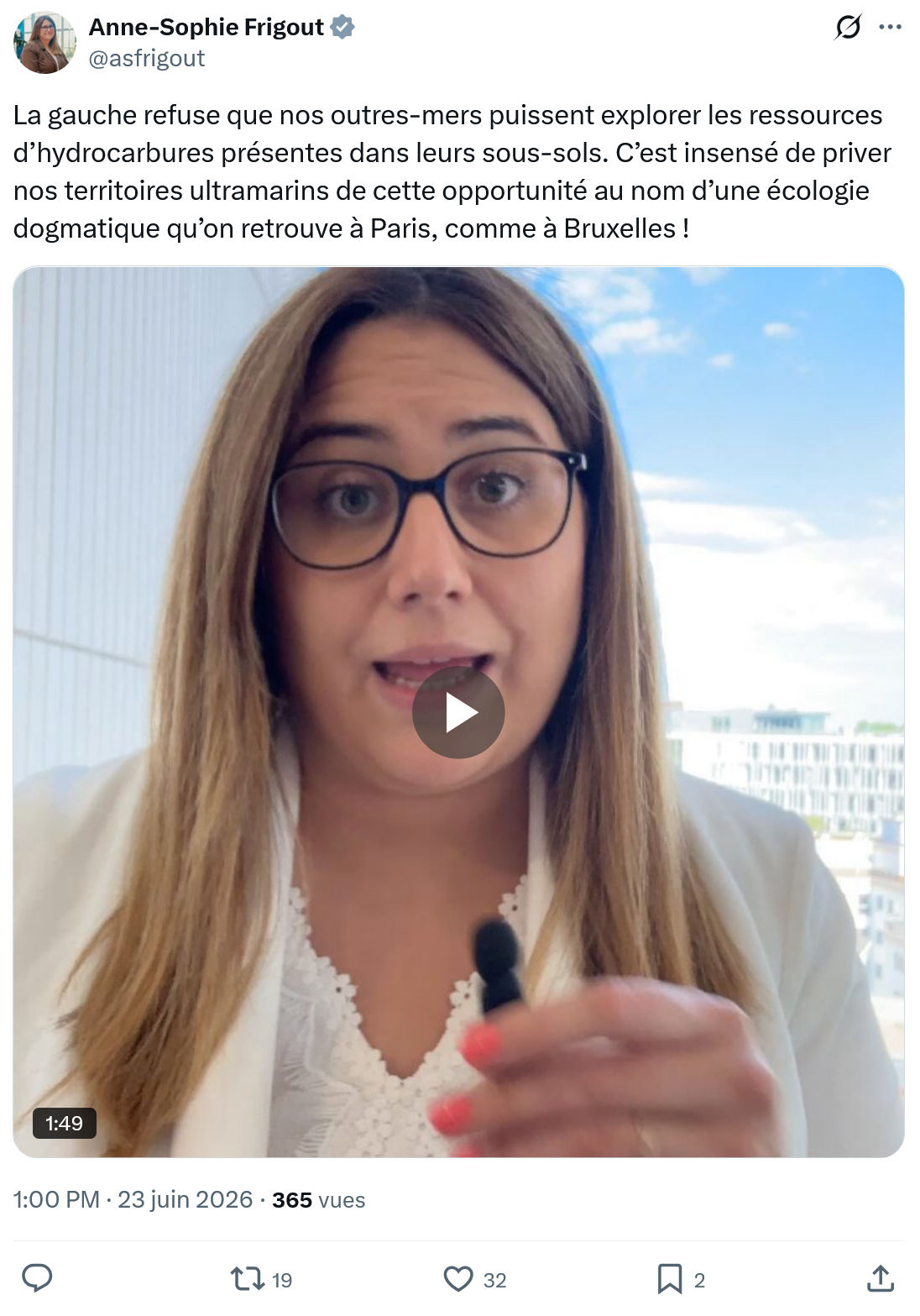 Anne-Sophie Frigout: La gauche refuse que nos...