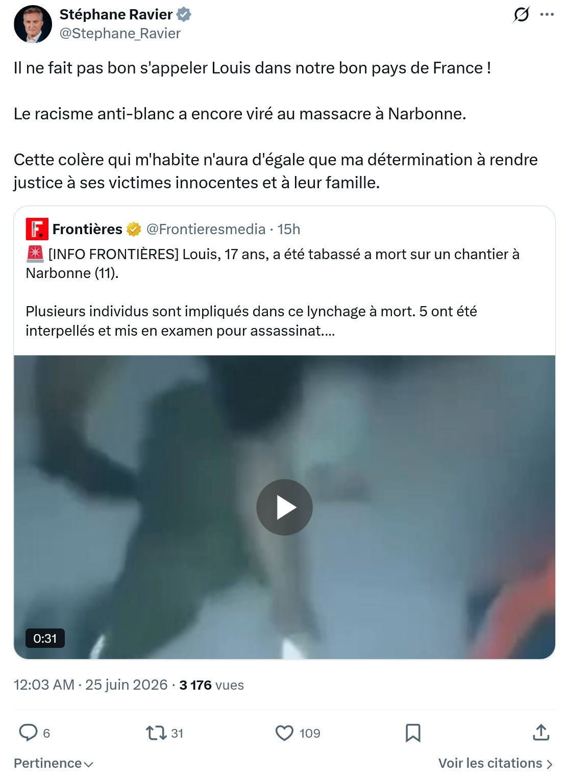 Stéphane Ravier: Il ne fait pas bon s'appeler Louis...