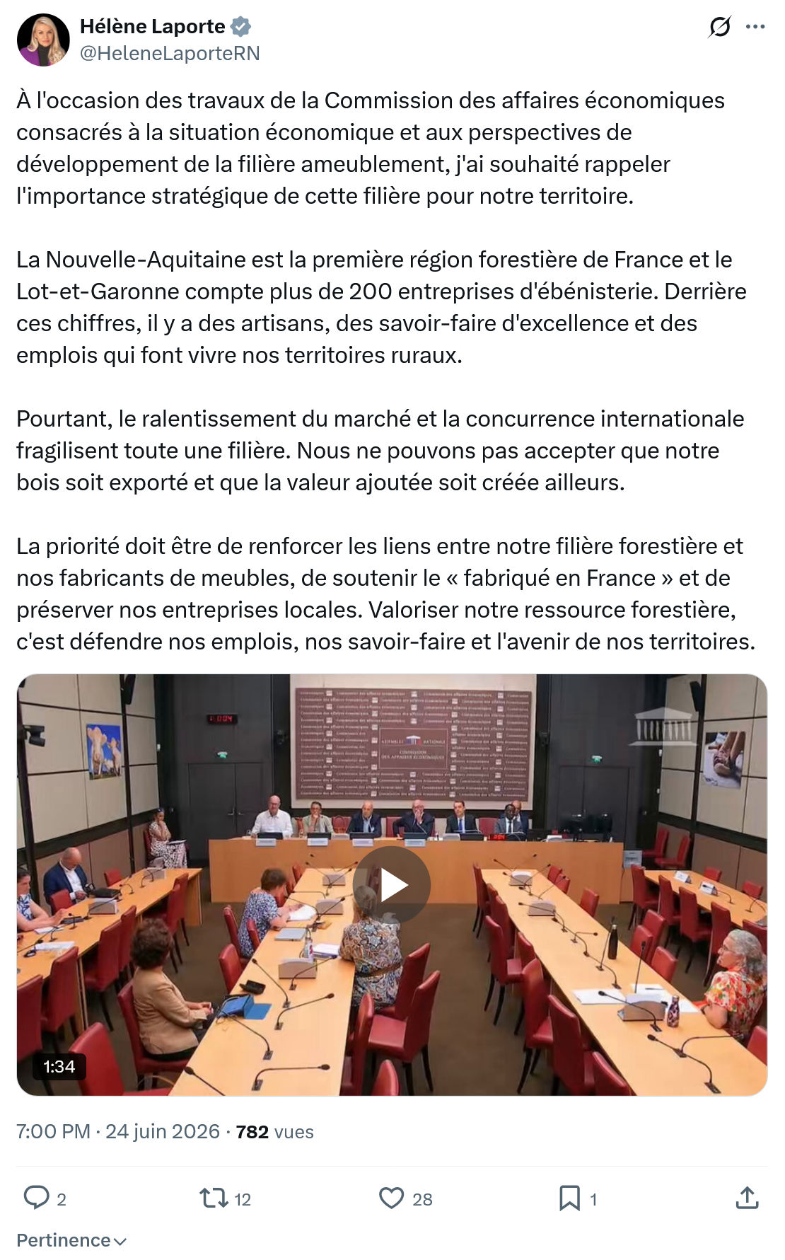 Hélène Laporte: À l'occasion des travaux de la...