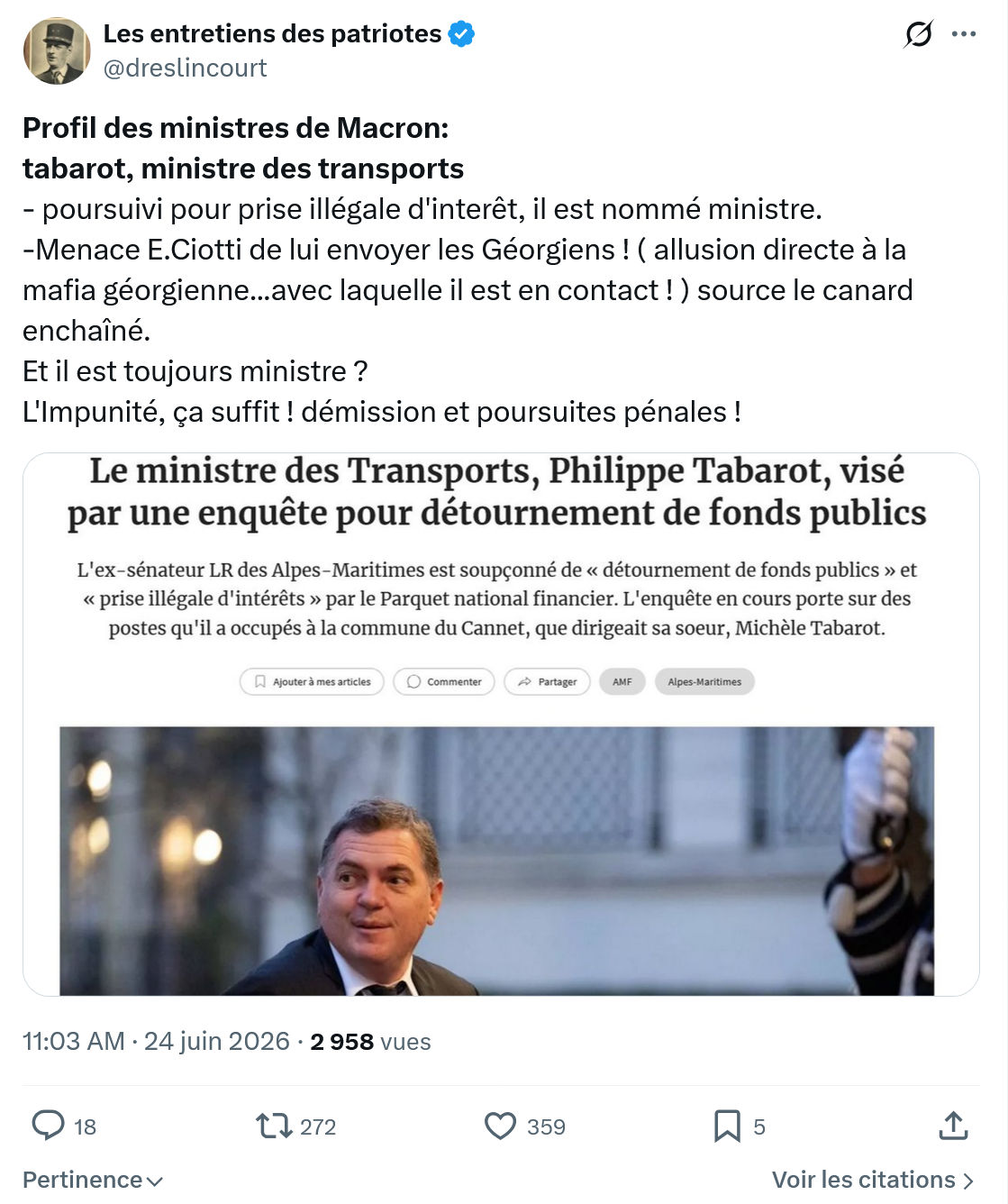 Marquis de Dreslincourt: Profil des ministres de Macron...