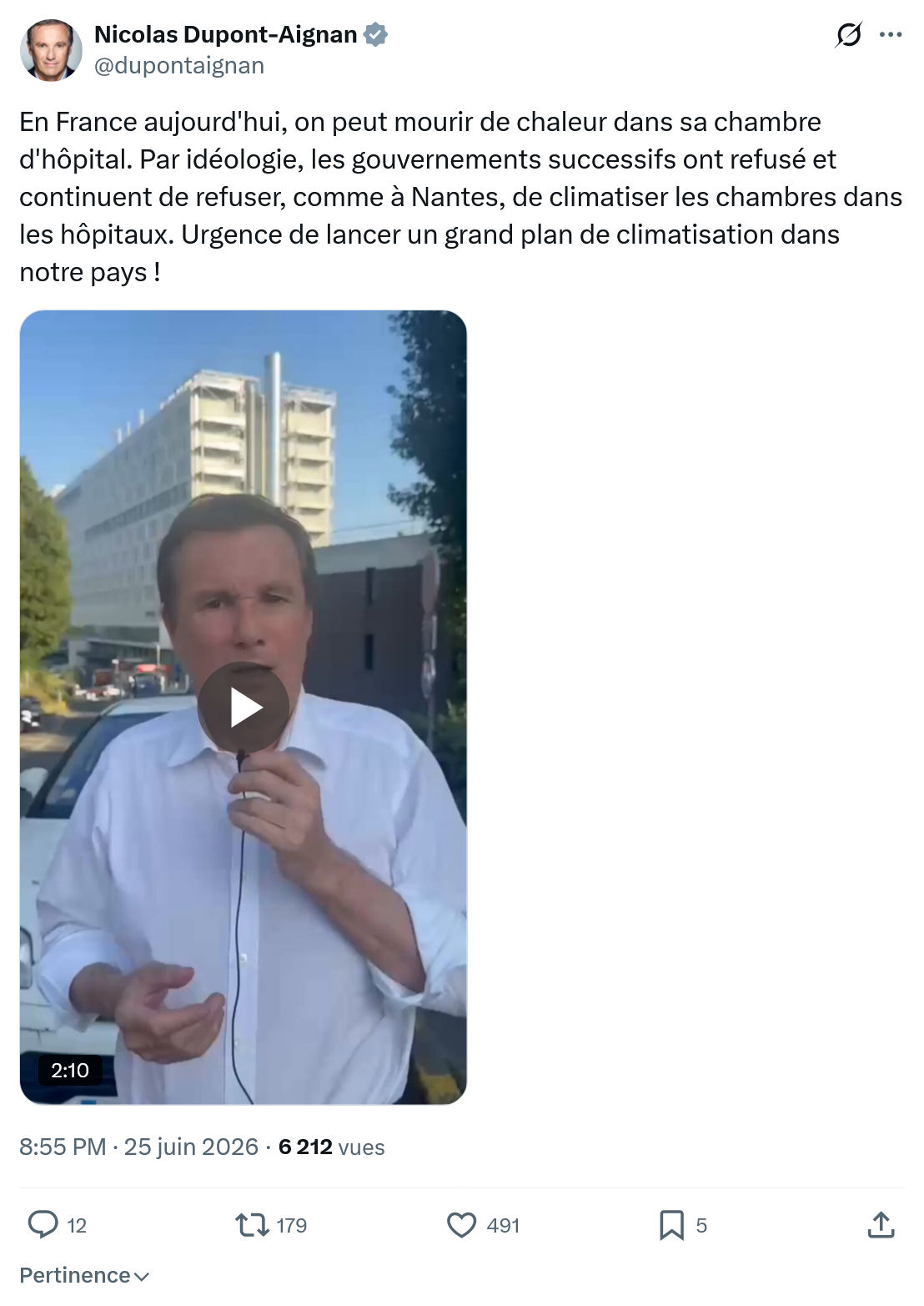 Nicolas Dupont-Aignan: En France aujourd'hui, on peut mourir...