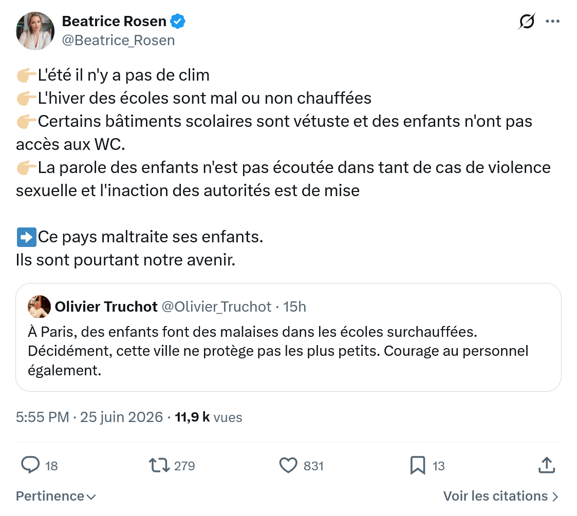 Béatrice Rosen: L'été il n'y a pas de clim...