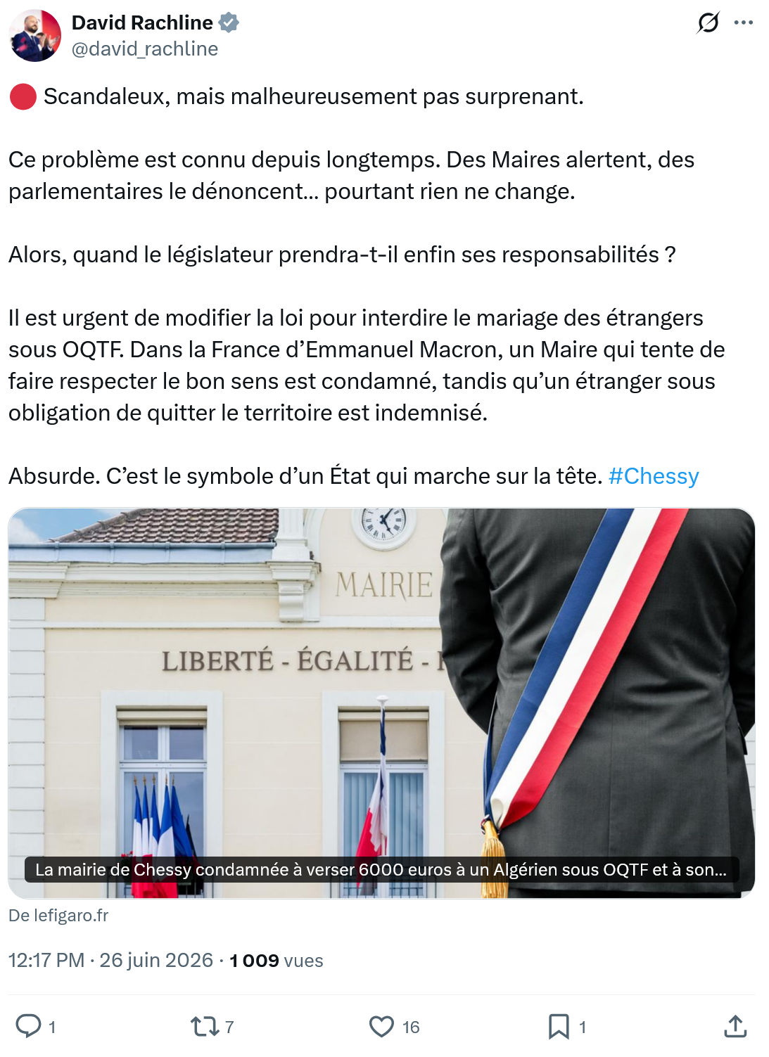 David Rachline: Scandaleux, mais malheureusement pas...