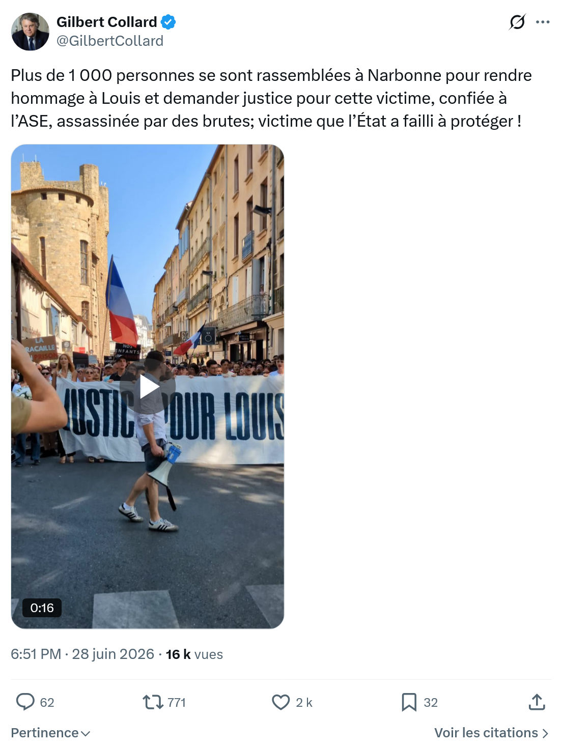 Gilbert Collard: Plus de 1 000 personnes se sont...