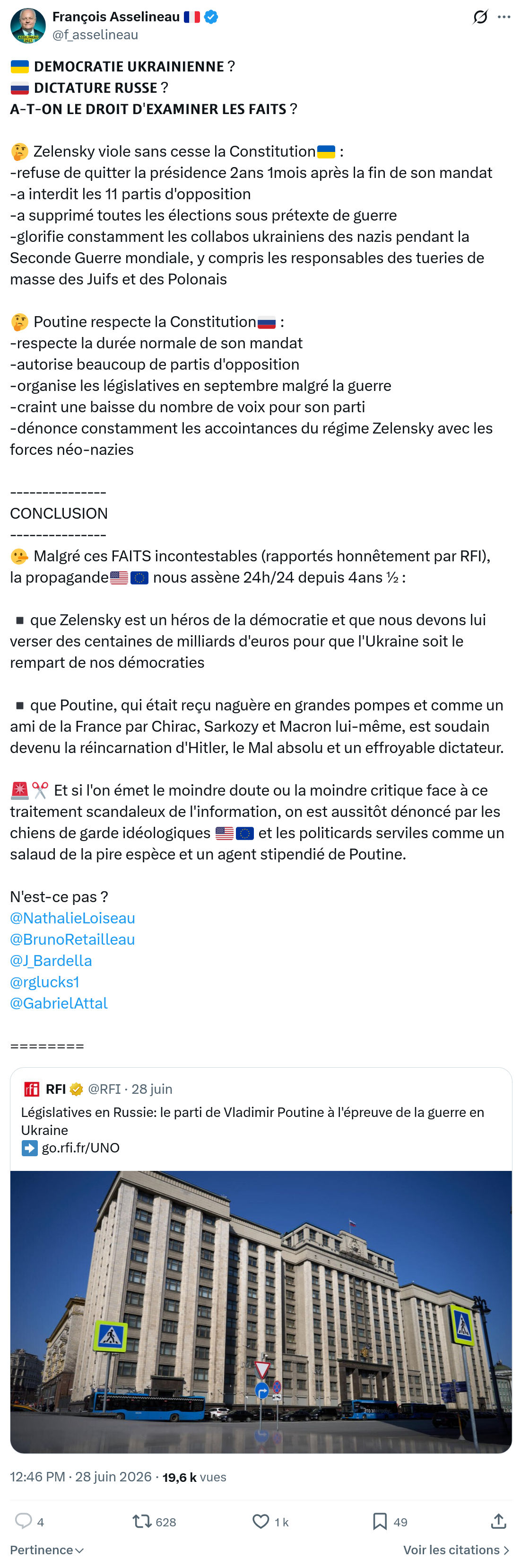 Francois Asselineau: 𝗗𝗘́𝗠𝗢𝗖𝗥𝗔𝗧𝗜𝗘 𝗨𝗞𝗥𝗔𝗜𝗡𝗜𝗘𝗡𝗡𝗘 ?...
