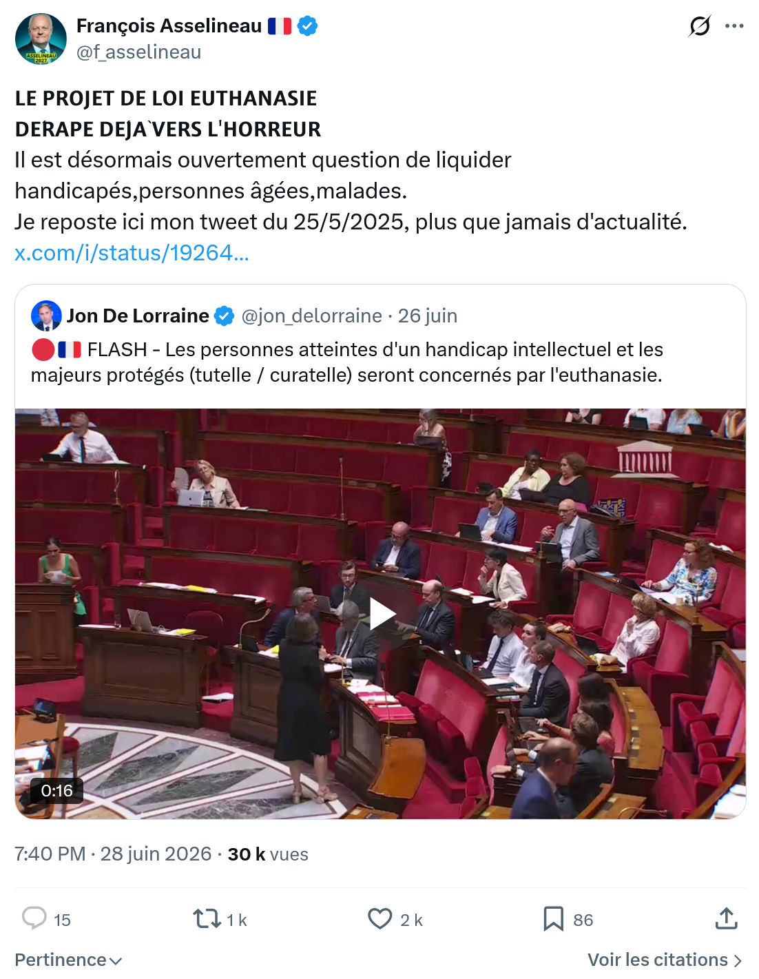 Francois Asselineau: 𝗟𝗘 𝗣𝗥𝗢𝗝𝗘𝗧 𝗗𝗘 𝗟𝗢𝗜 𝗘𝗨𝗧𝗛𝗔𝗡𝗔𝗦𝗜𝗘...