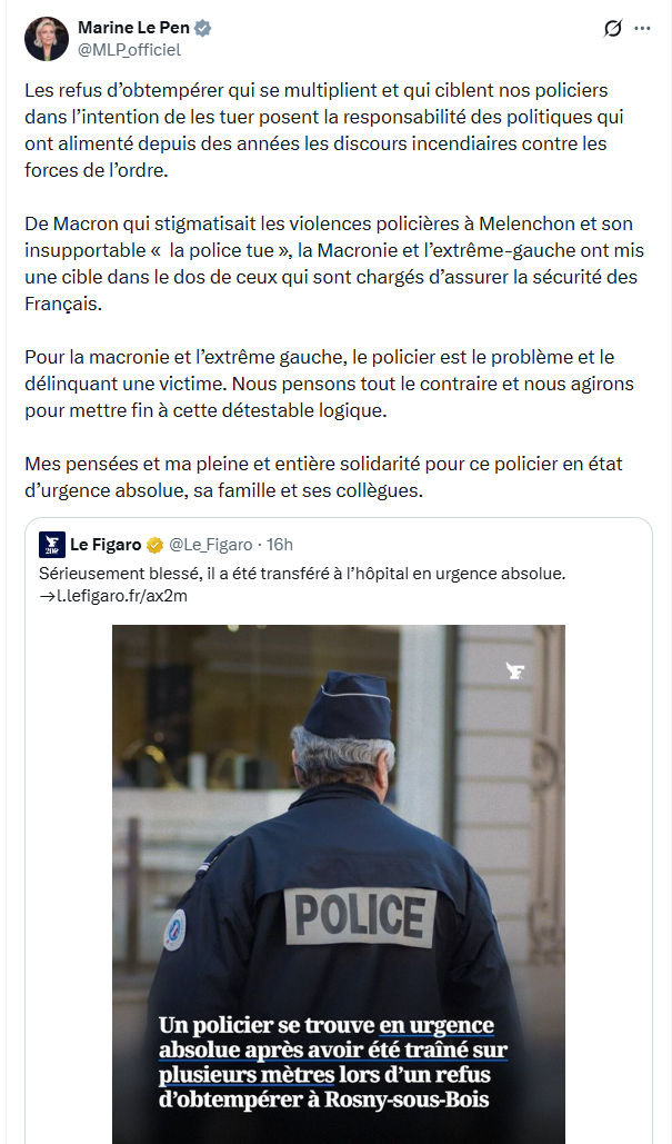 Marine Le Pen: Les refus d’obtempérer qui se multiplient...