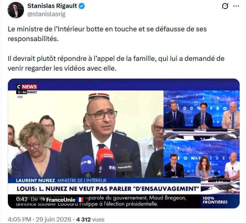Stanislas Rigault: Le ministre de l’Intérieur botte...