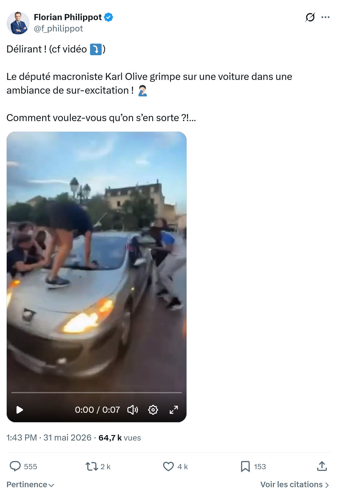 Florian Philippot: Délirant !…