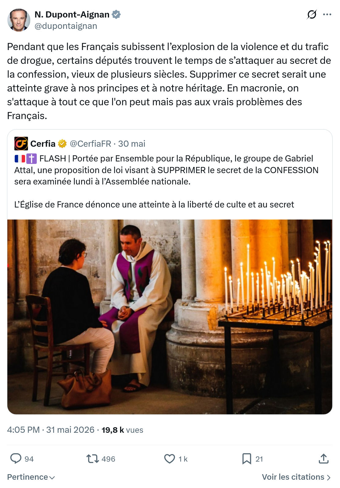 Nicolas Dupont-Aignan: Pendant que les Français subissent…