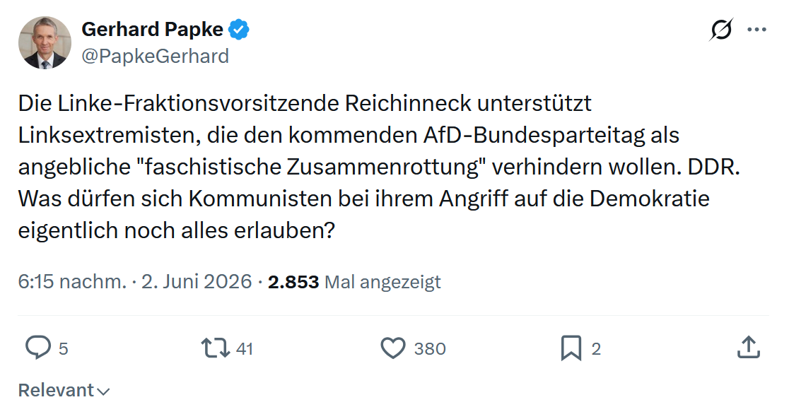 Gerhard Papke: Die Linke-Fraktionsvorsitzende Reichinneck…