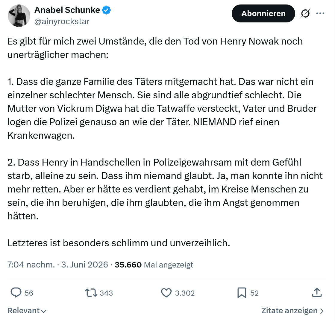 Anabel Schunke: Es gibt für mich zwei Umstände…