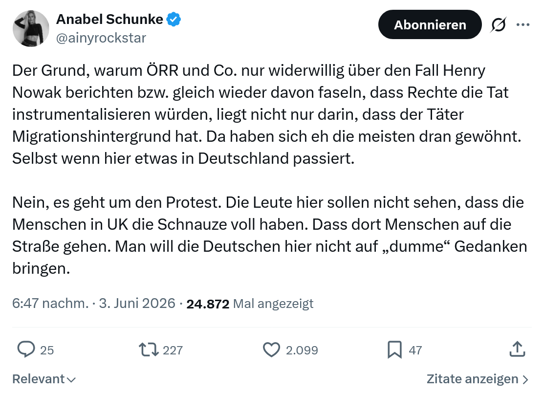 Anabel Schunke: Der Grund, warum ÖRR und Co…