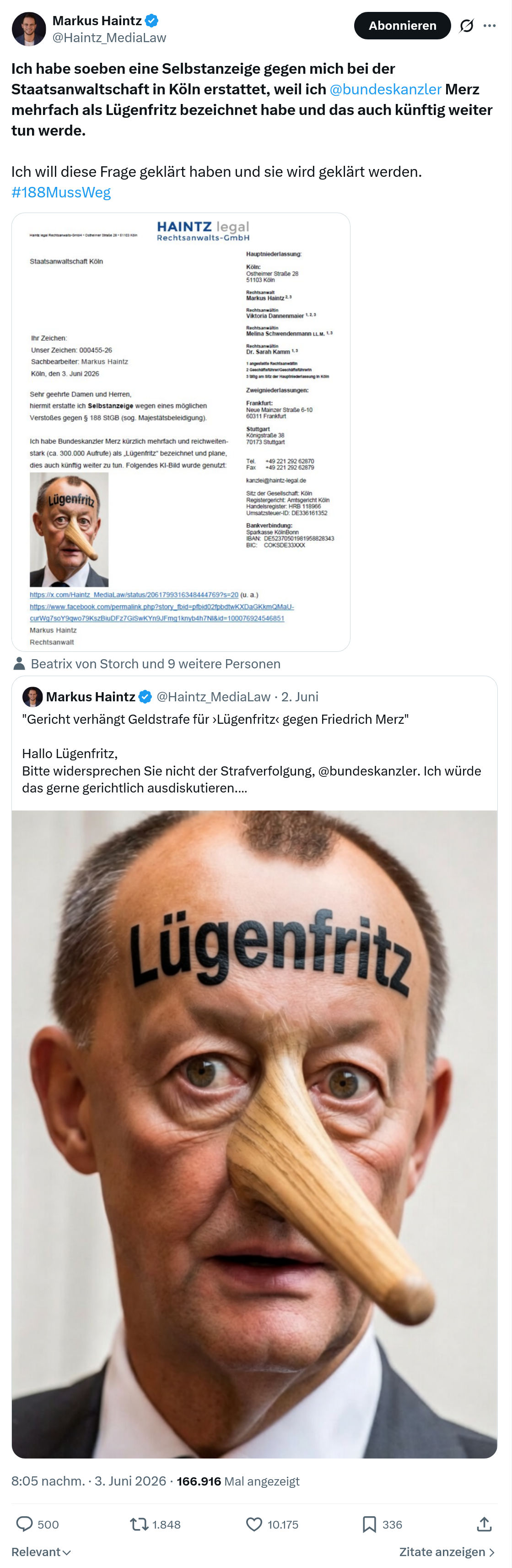 Markus Haintz: Ich habe soeben eine Selbstanzeige…