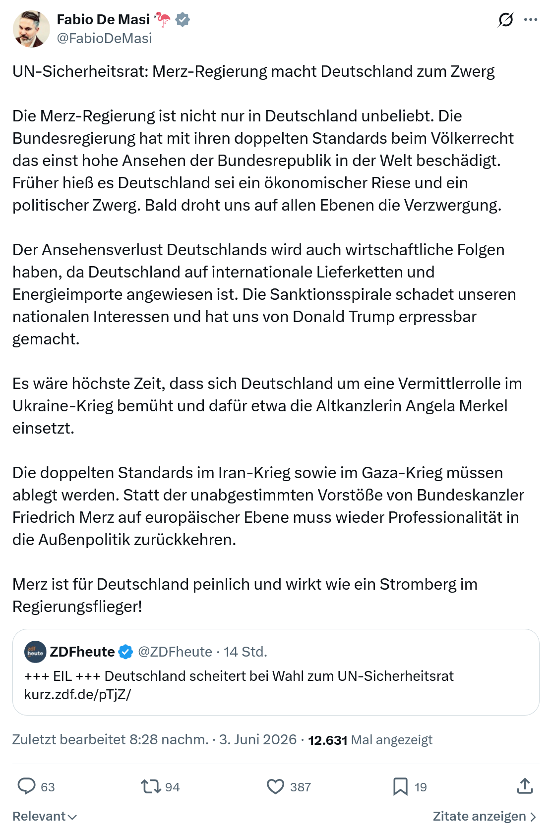 Fabio De Masi: UN-Sicherheitsrat…