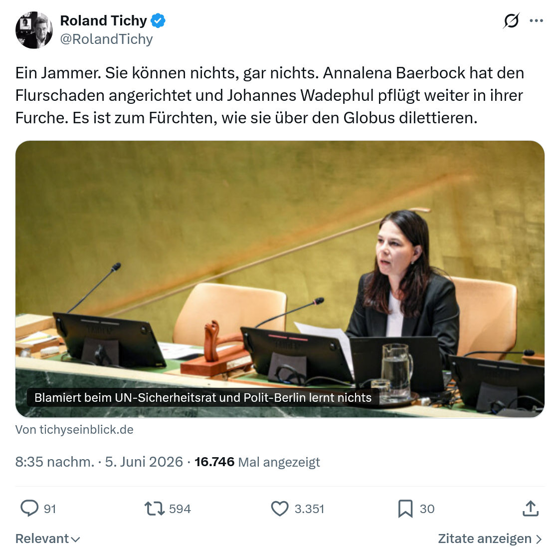 Roland Tichy: Ein Jammer…