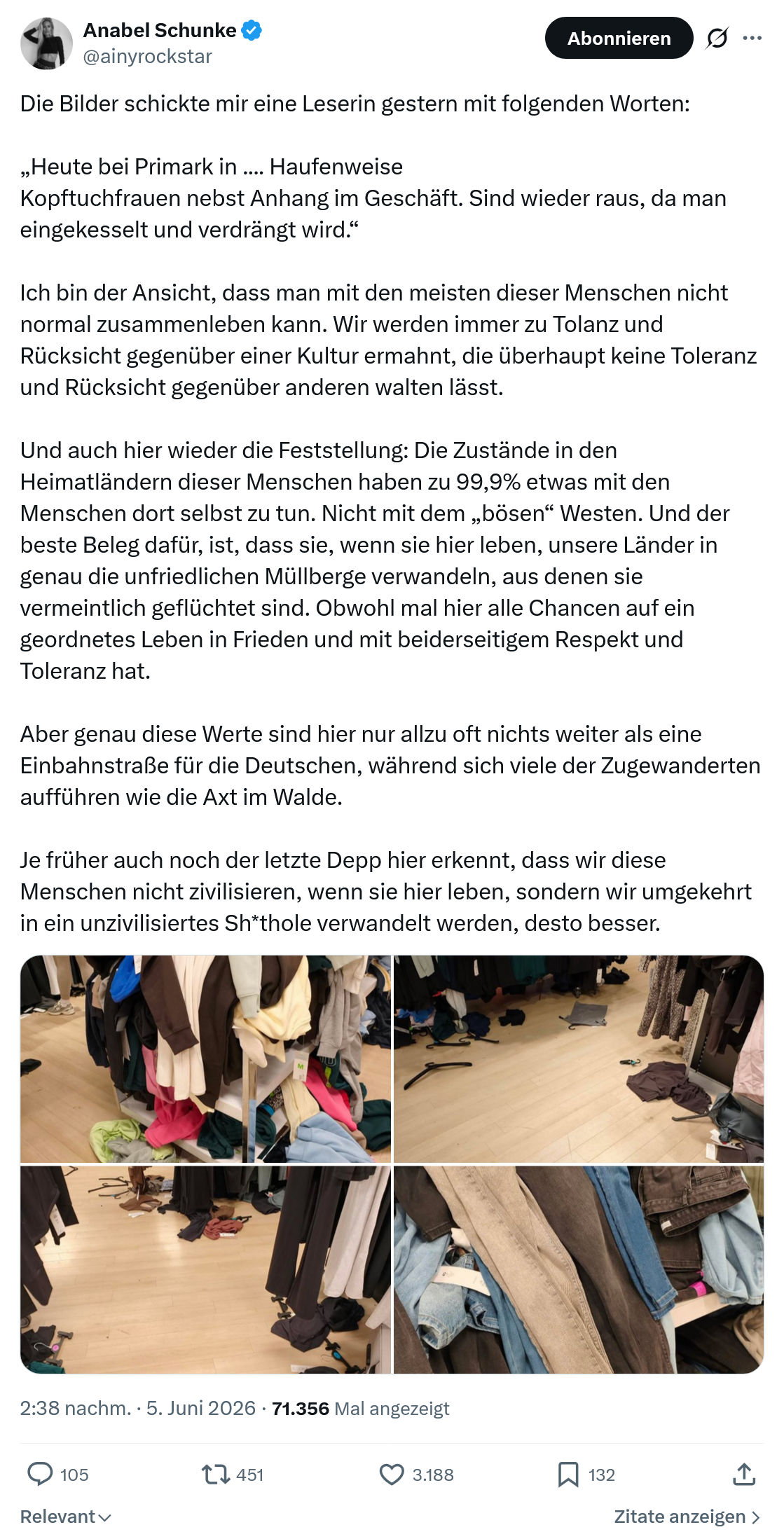 Anabel Schunke: Die Bilder schickte mir eine Leserin…