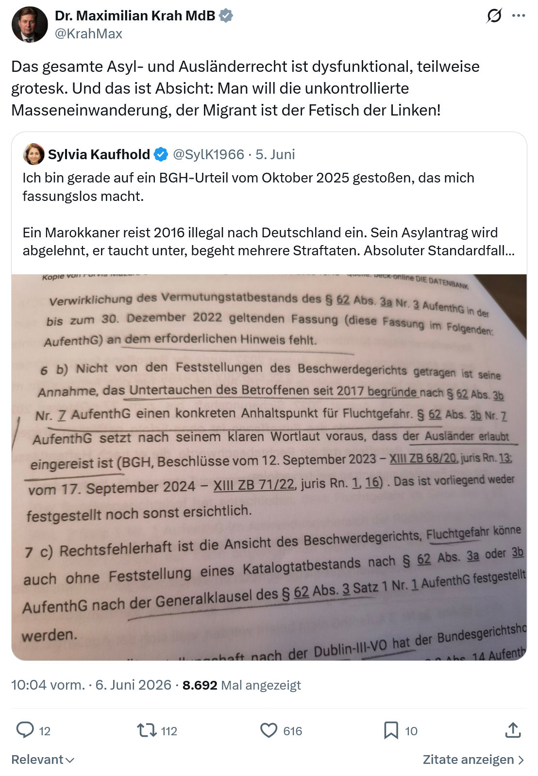 Maximilian Krah: Das gesamte Asyl- und Ausländerrecht…