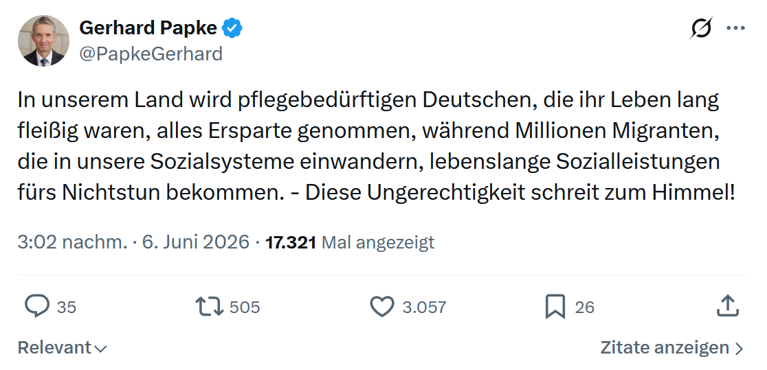 Gerhard Papke: In unserem Land wird pflegebedürftigen Deutschen…