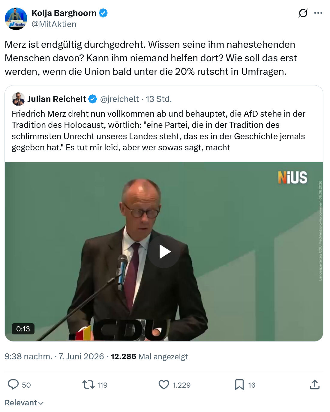Kolja Barghoorn: Merz ist endgültig durchgedreht…