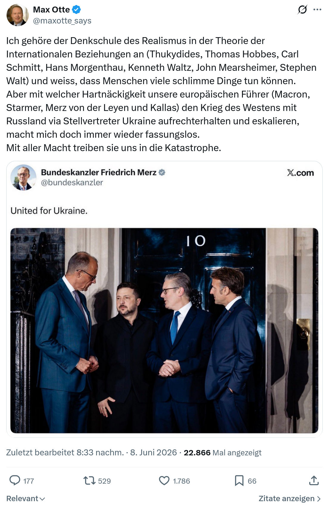 Max Otte: Ich gehöre der Denkschule des Realismus…