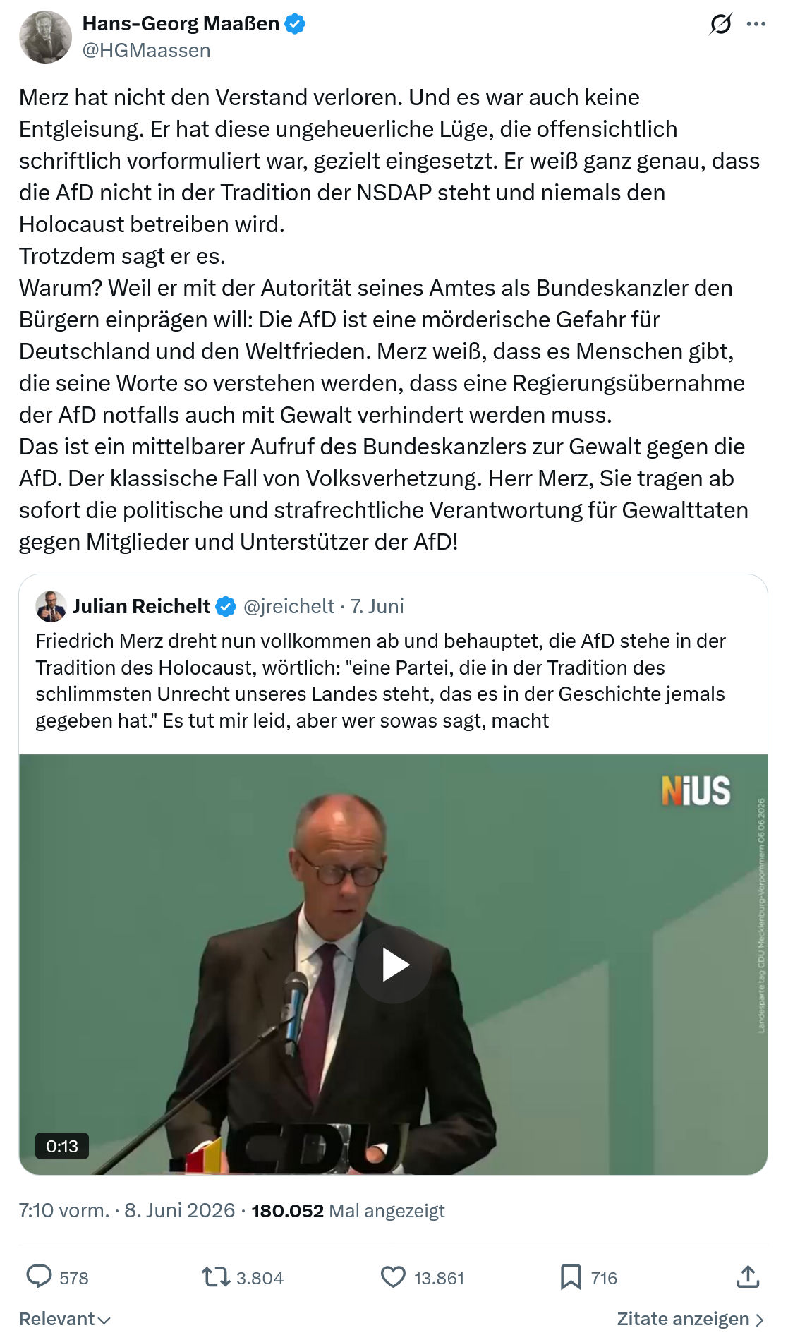 Hans-Georg Maaßen: Merz hat nicht den Verstand verloren…