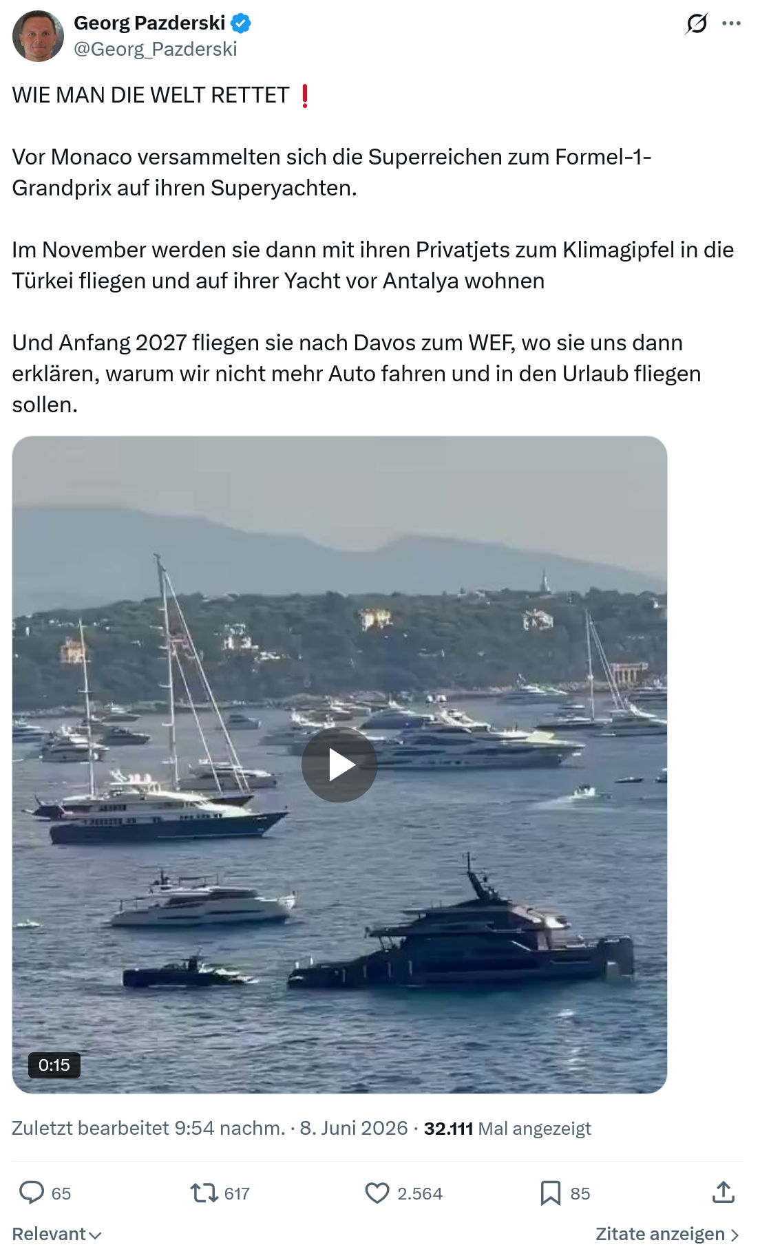 Georg Pazderski: WIE MAN DIE WELT RETTET…