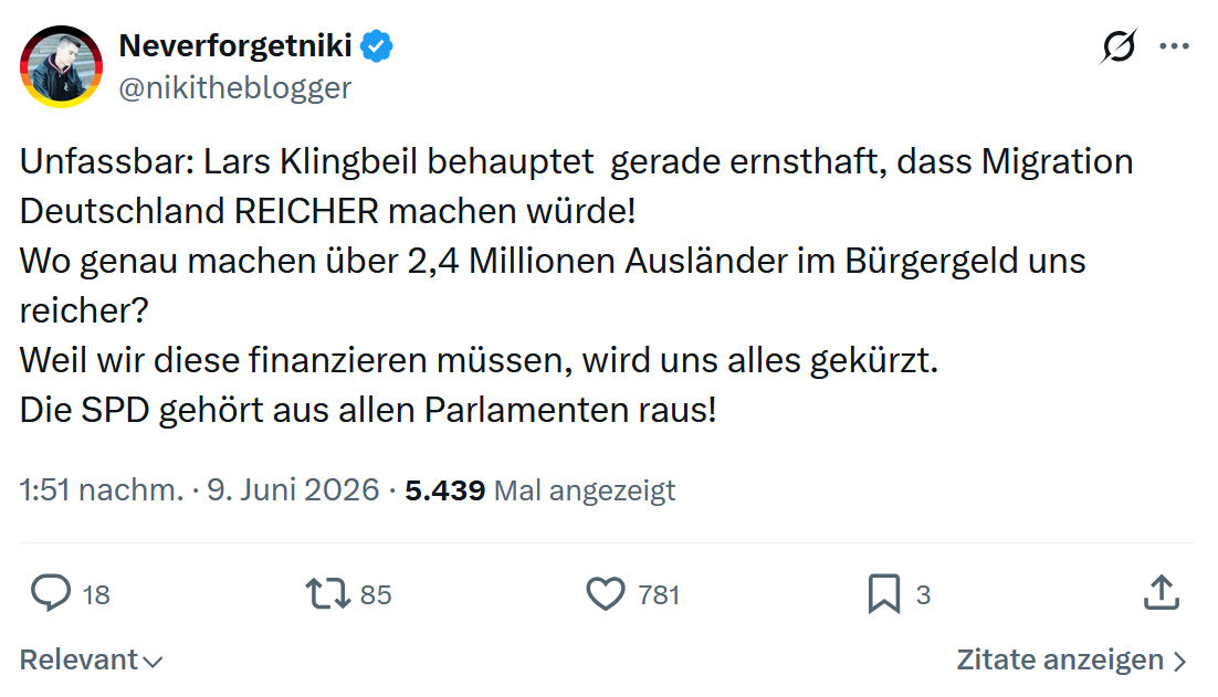 Neverforgetniki: Unfassbar: Lars Klingbeil behauptet…