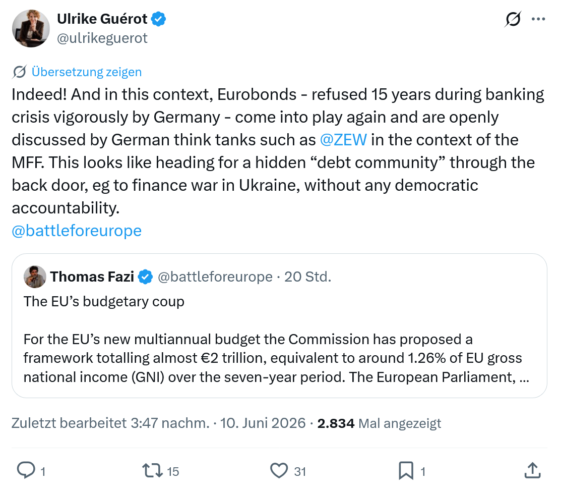 Ulrike Guérot: Indeed! And in this context…