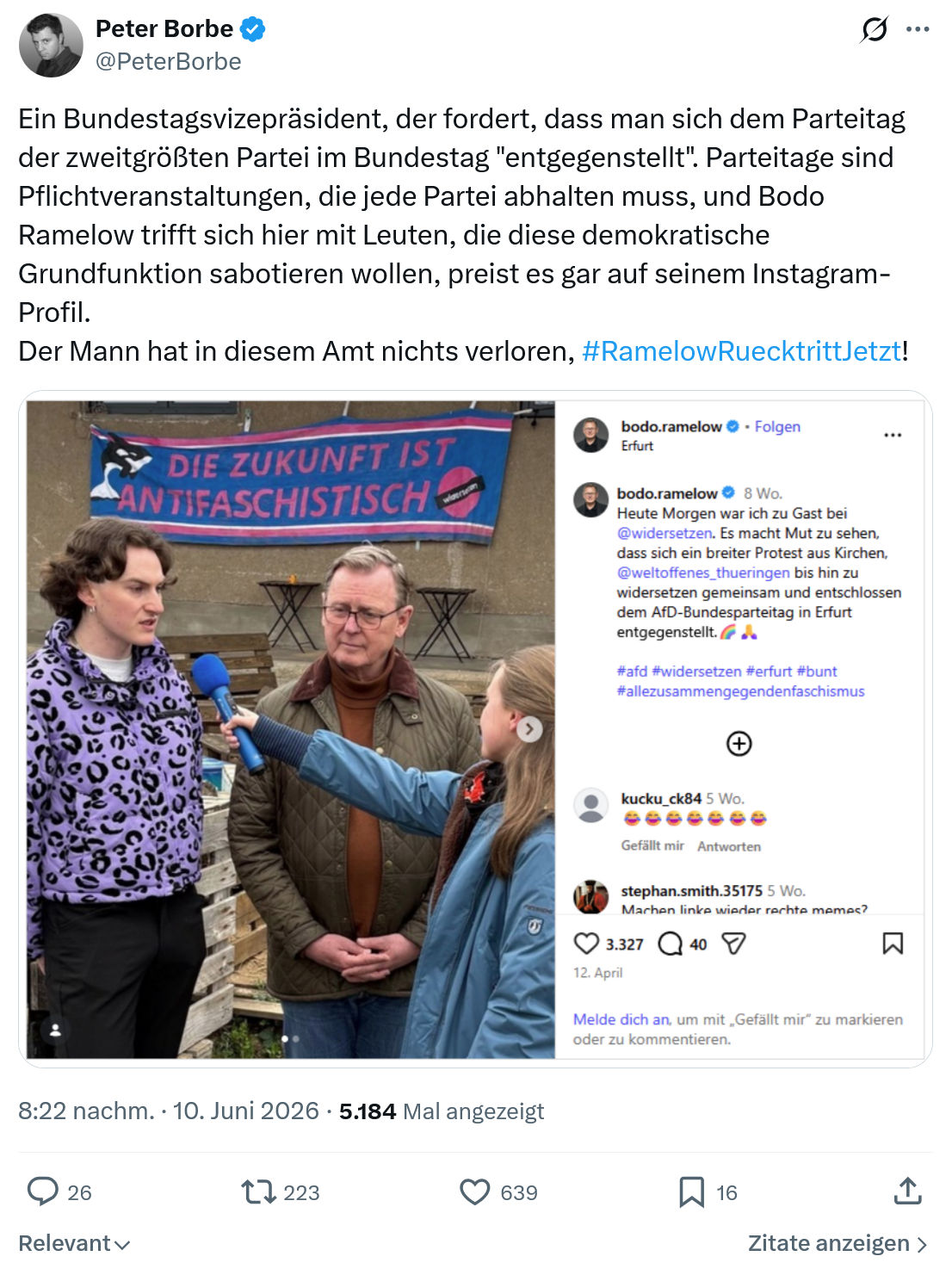 Peter Borbe: Ein Bundestagsvizepräsident…