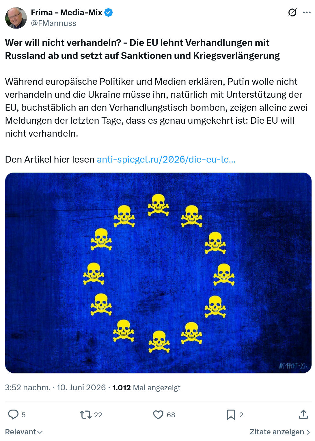 Friedrich Mannus: Wer will nicht verhandeln?…