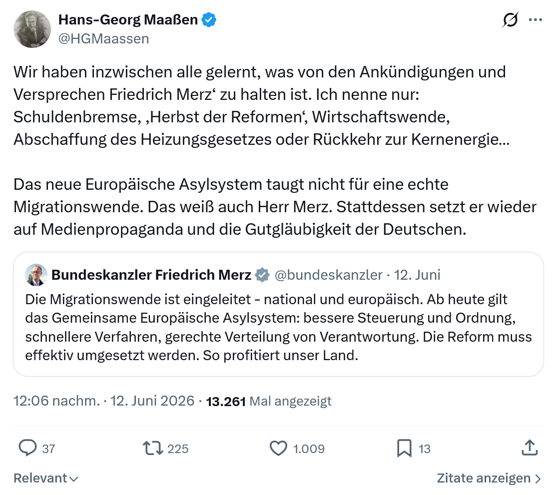 Hans-Georg Maaßen: Wir haben inzwischen alle gelernt…