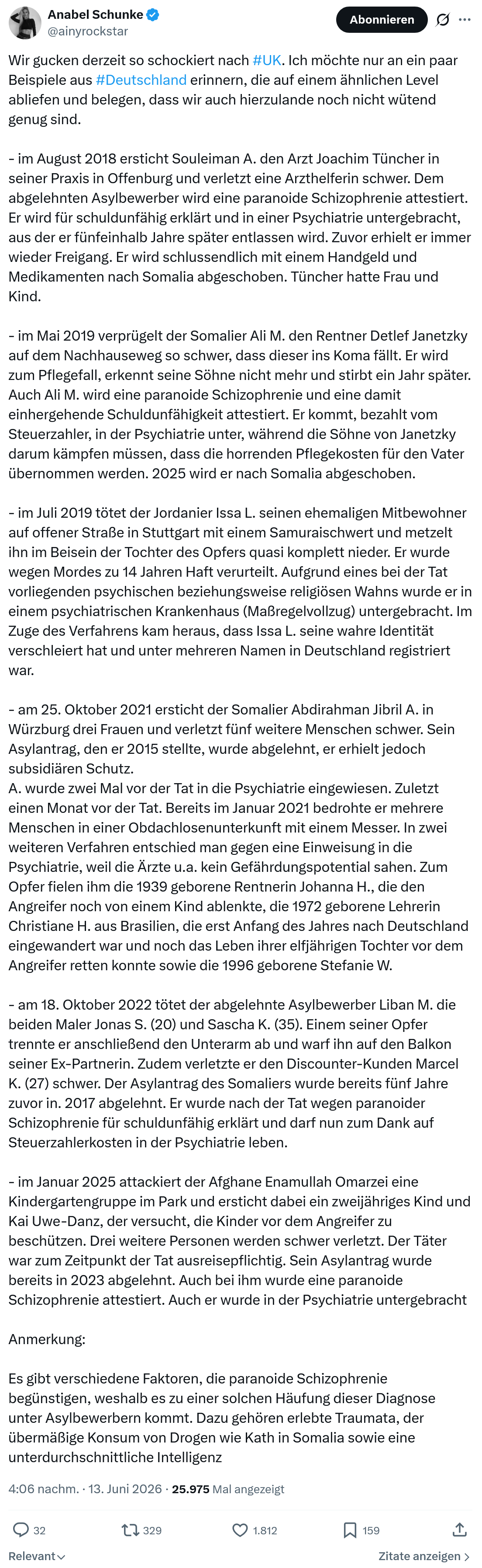 Anabel Schunke: Wir gucken derzeit so schockiert nach #UK…