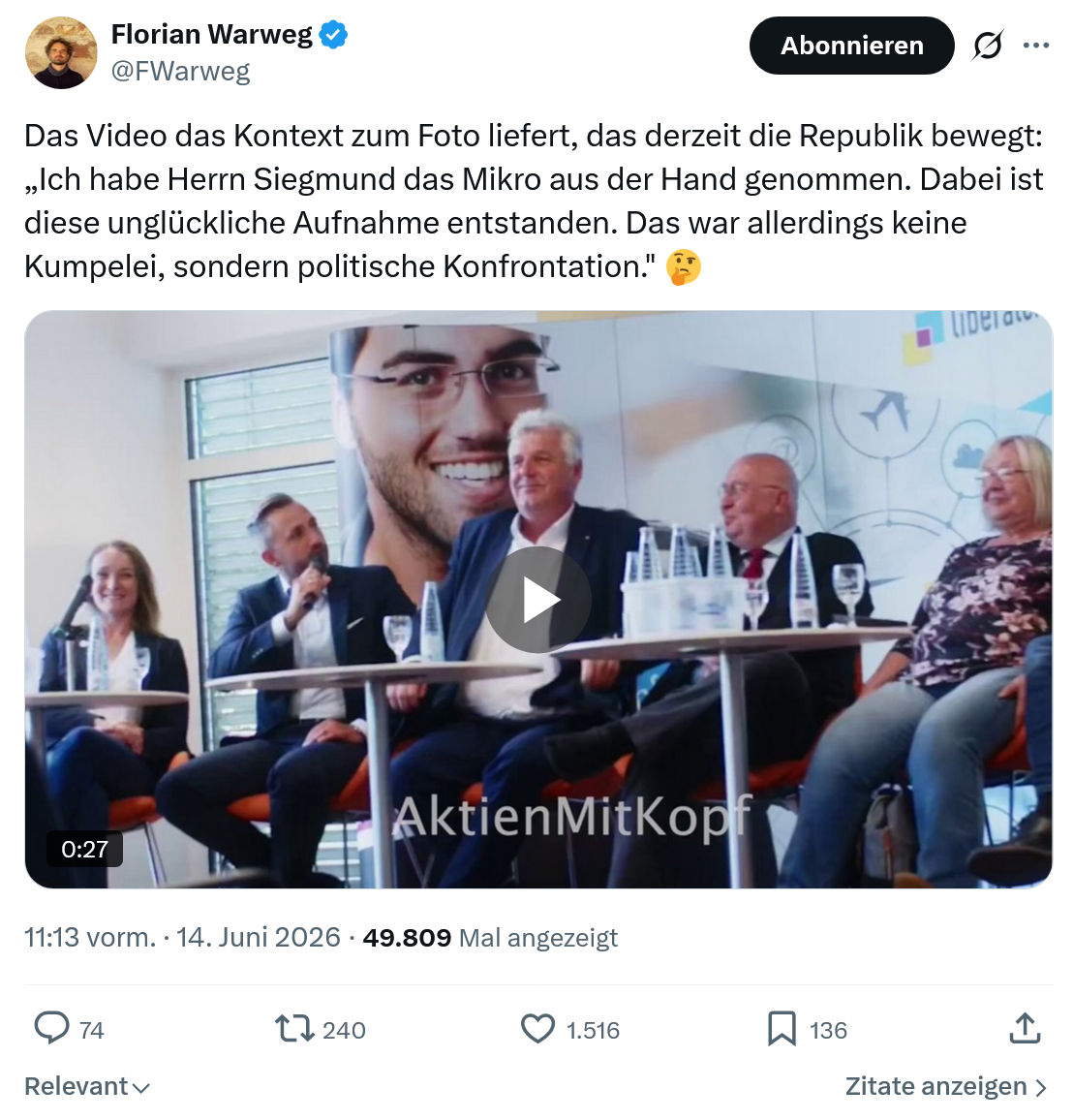 Florian Warweg: Das Video das Kontext zum Foto liefert…