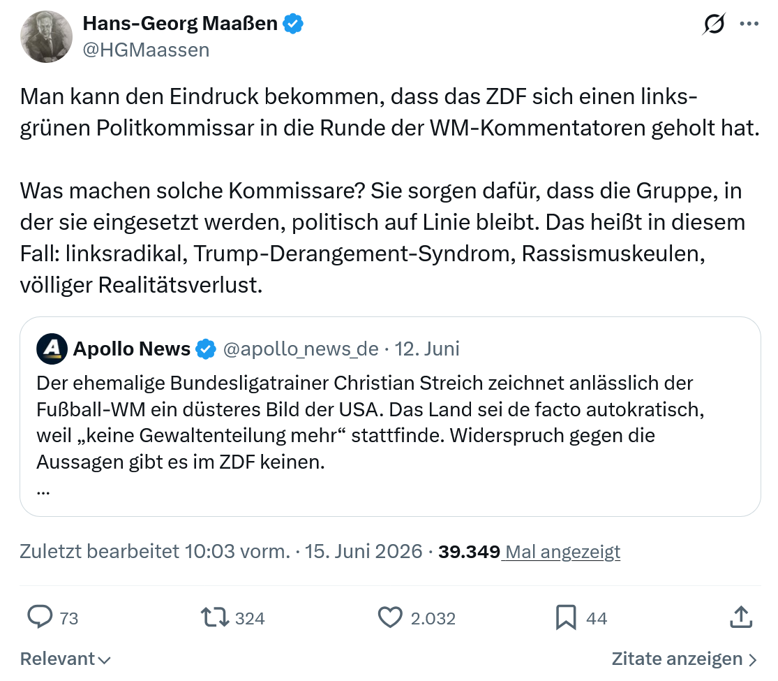 Hans-Georg Maaßen: Man kann den Eindruck bekommen...