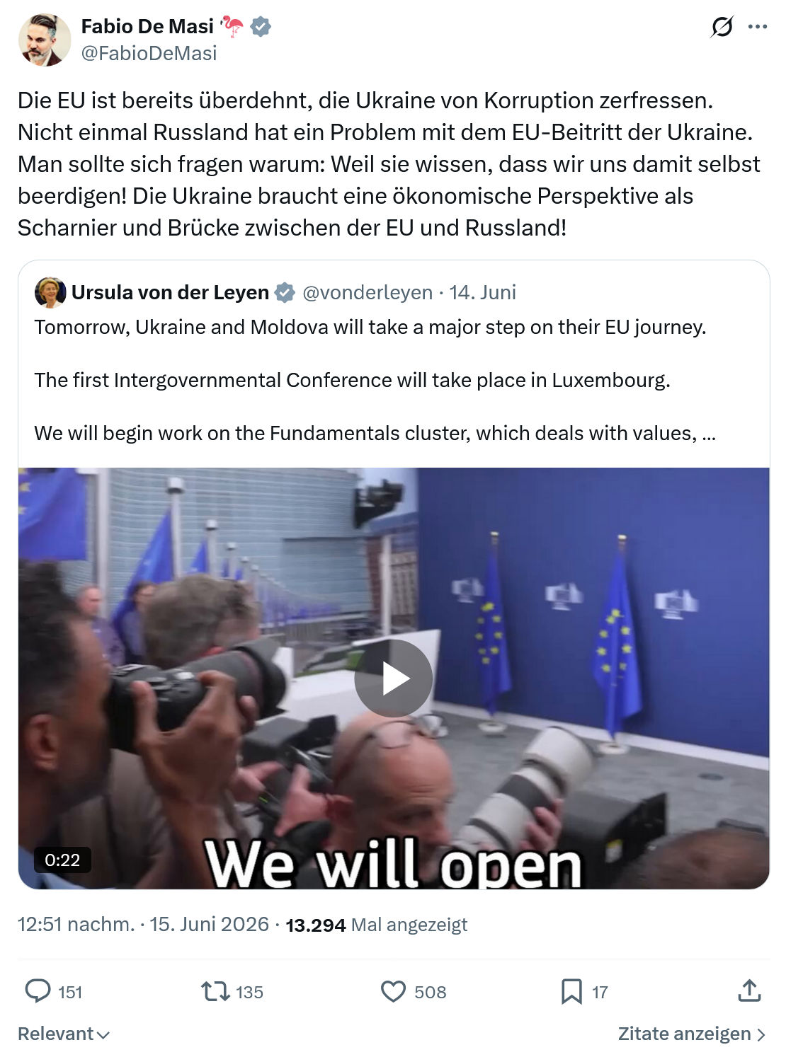 Fabio De Masi: Die EU ist bereits überdehnt...