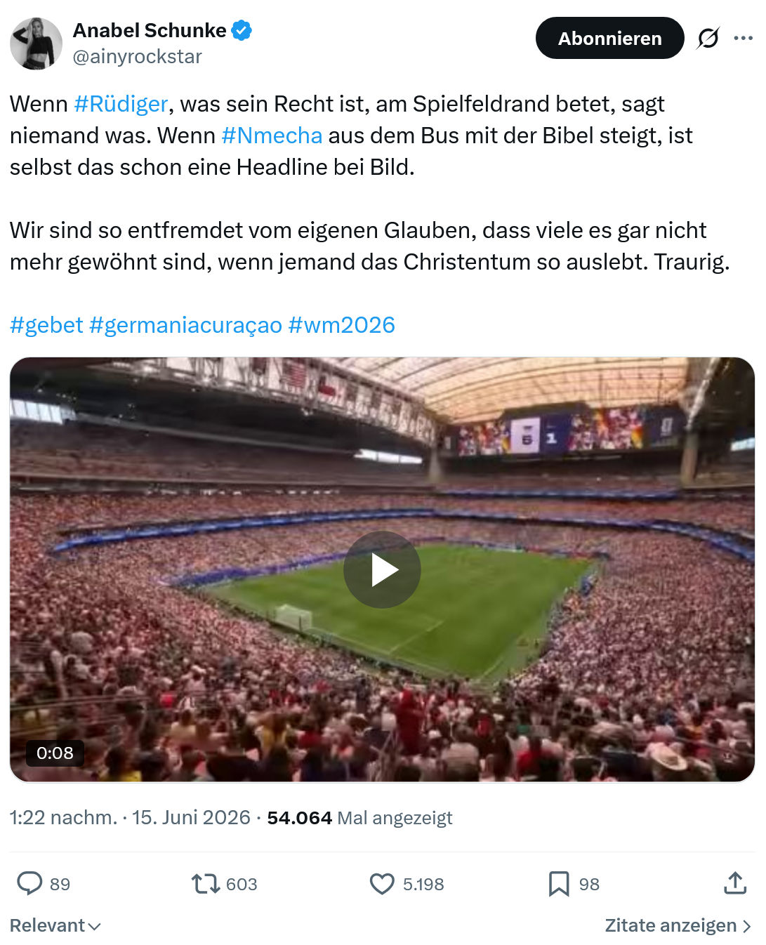 Anabel Schunke: Wenn #Rüdiger, was sein Recht ist...