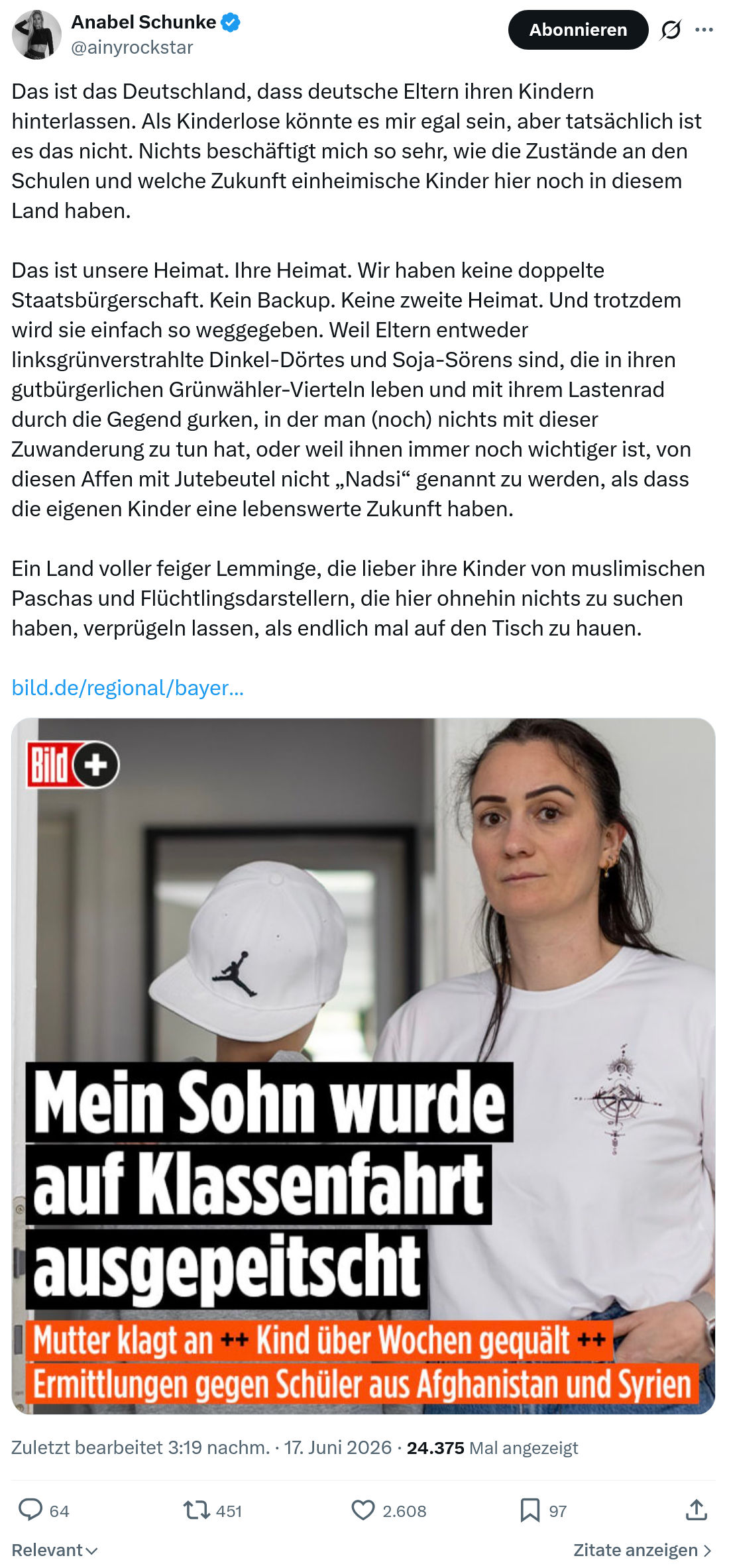 Anabel Schunke: Das ist das Deutschland, dass deutsche Eltern...