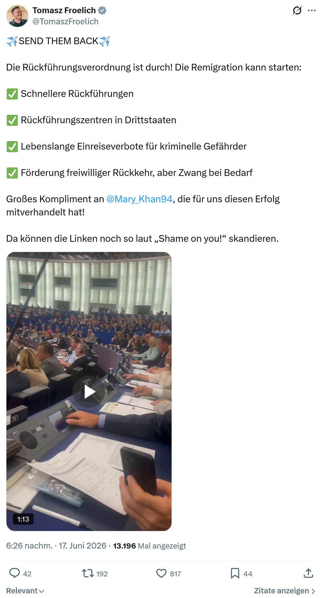Tomasz Froelich: SEND THEM BACK  Die Rückführungsverordnung...