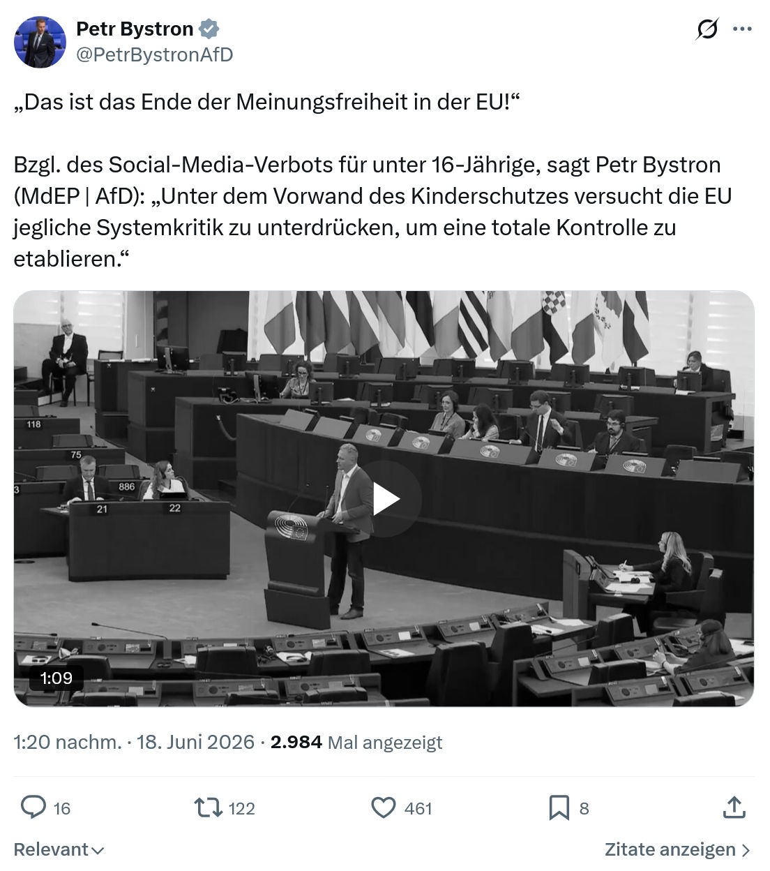 Petr Bystron: Das ist das Ende der Meinungsfreiheit...