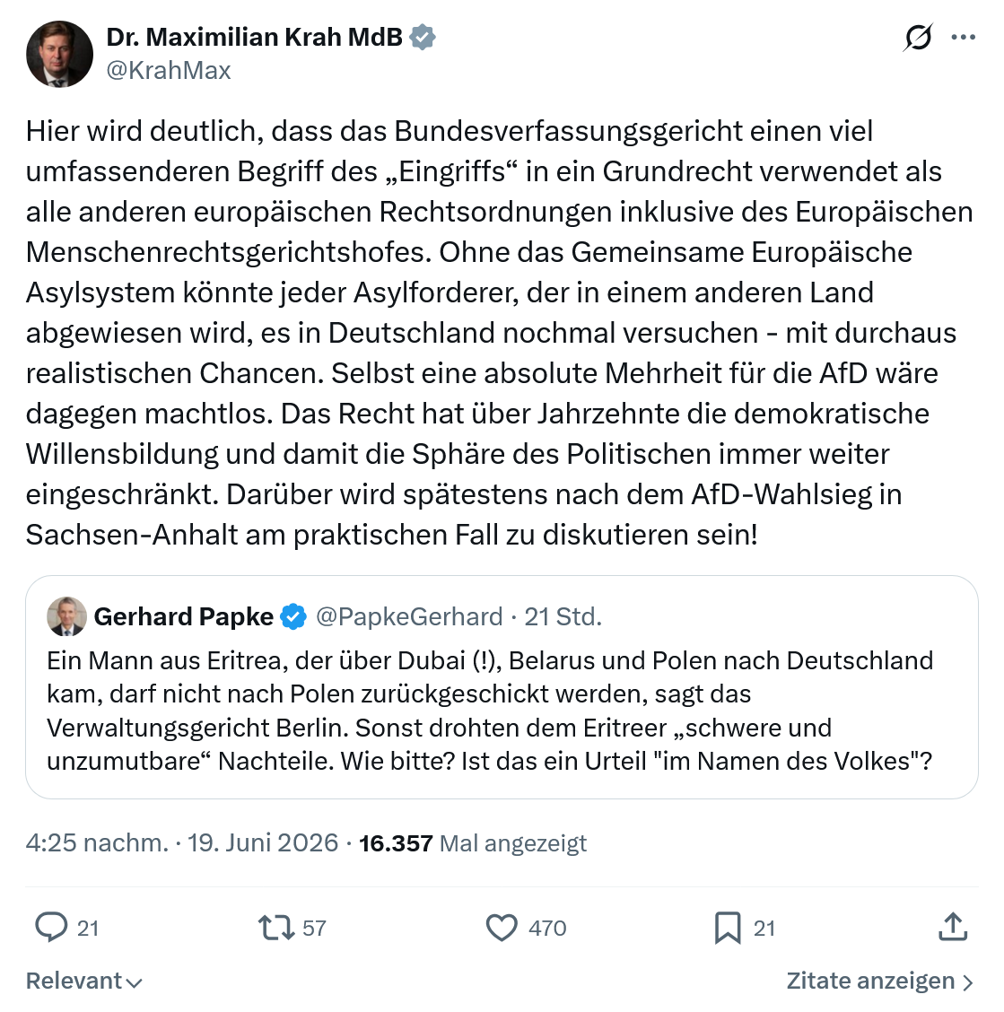 Maximilian Krah: Hier wird deutlich, dass das...