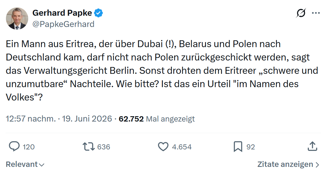 Gerhard Papke: Ein Mann aus Eritrea, der über Dubai...
