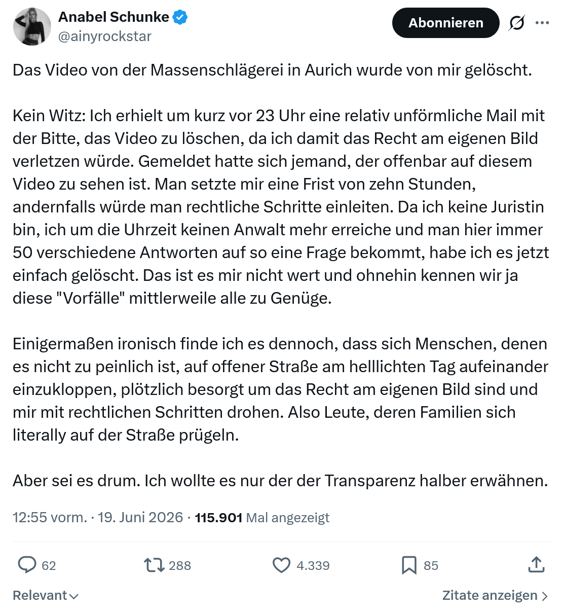 Anabel Schunke: Das Video von der Massenschlägerei...
