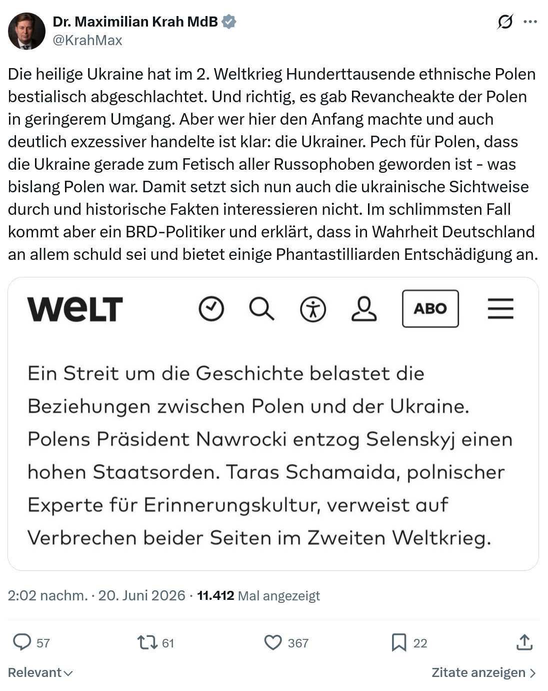 Maximilian Krah: Die heilige Ukraine hat im 2...