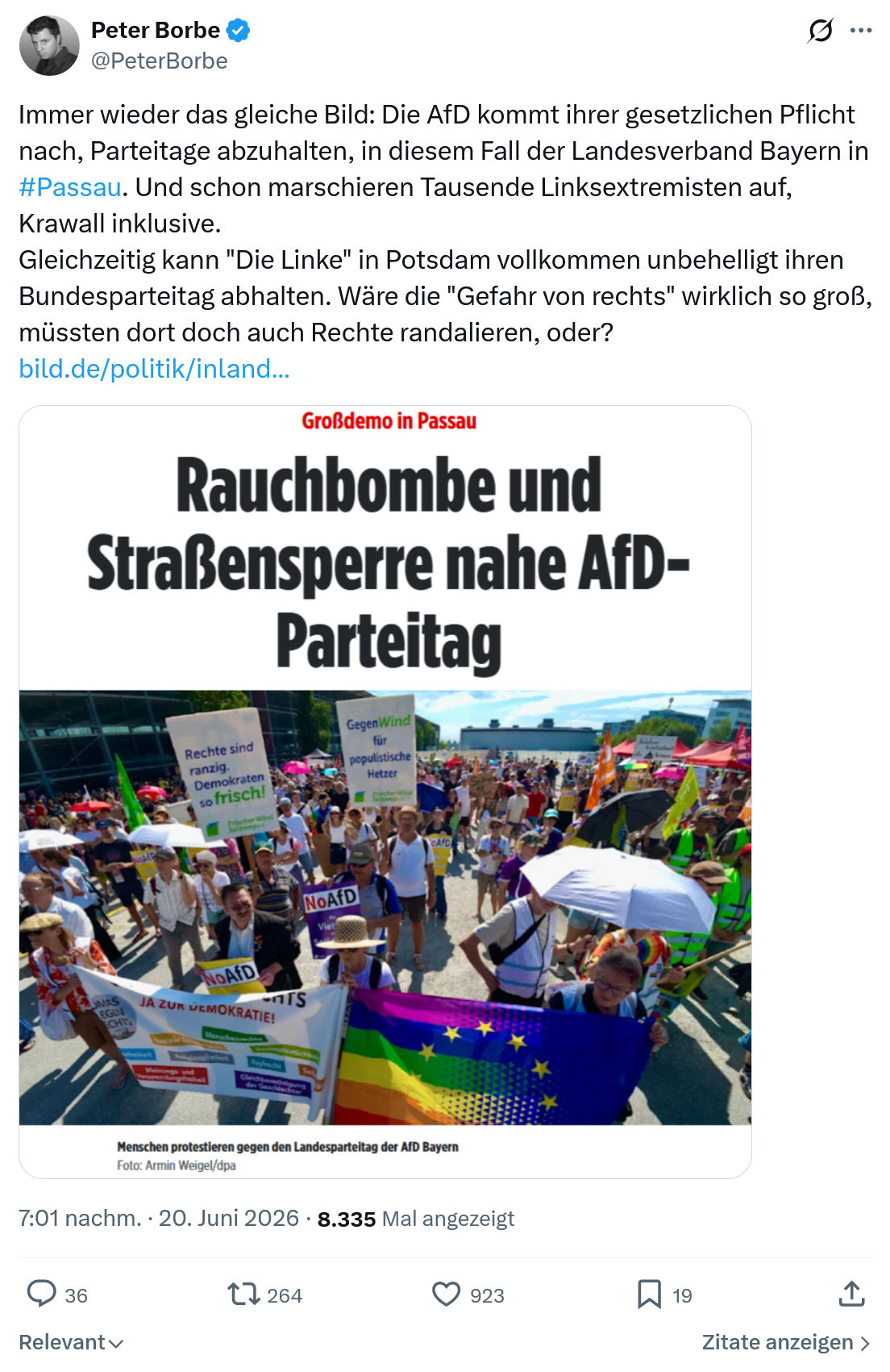 Peter Borbe: Immer wieder das gleiche Bild...