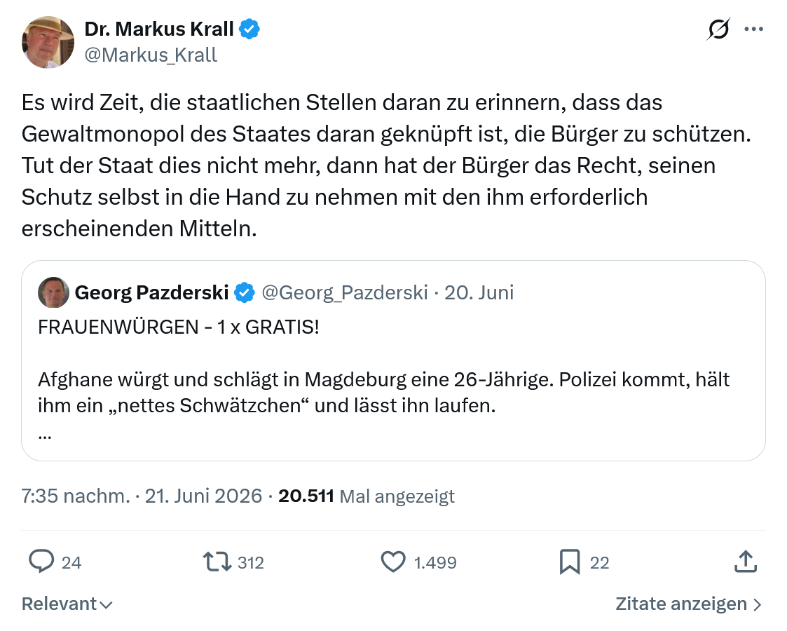 Markus Krall: Es wird Zeit, die staatlichen Stellen...