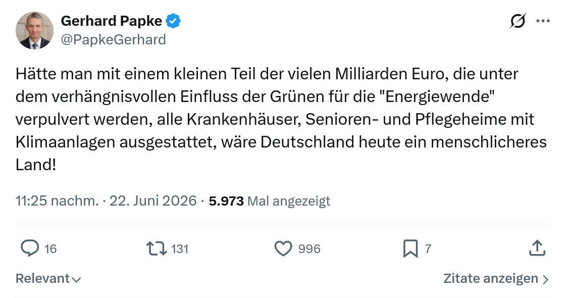 Gerhard Papke: Hätte man mit einem kleinen Teil der...