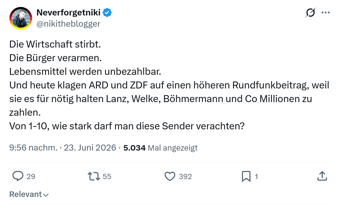 Neverforgetniki: Die Wirtschaft stirbt. Die Bürger verarmen...