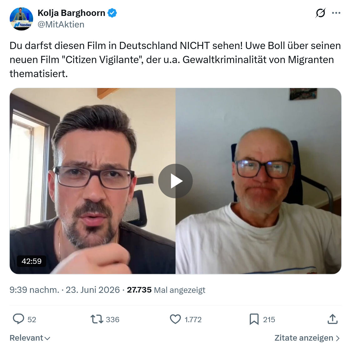 Kolja Barghoorn: Du darfst diesen Film in...